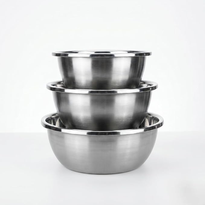 Stainless Steel Mixing Bowl Set, 3 Pieces